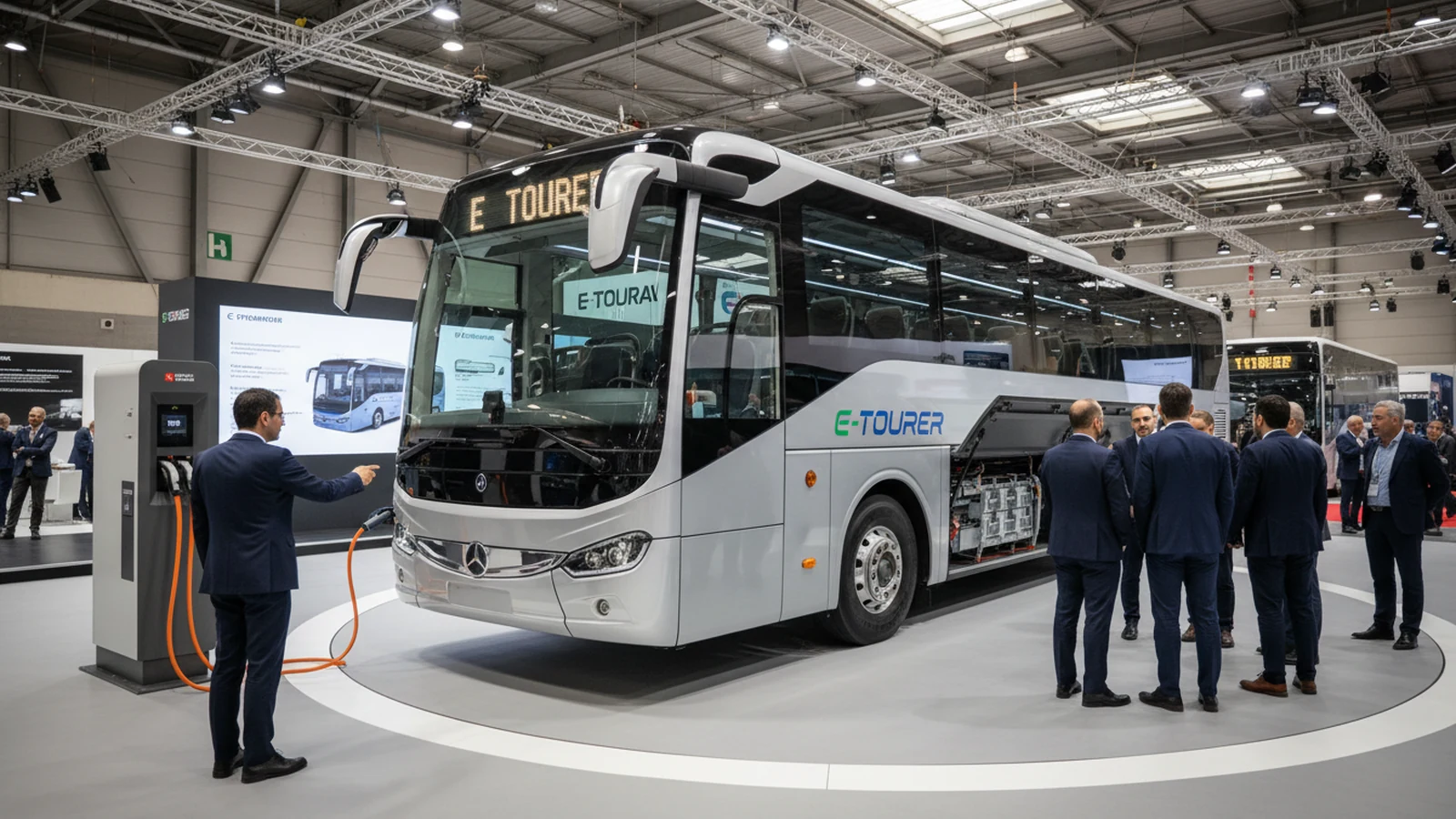 Ilustración editorial conceptual sobre iveco bus presentará un nuevo autobús eléctrico en la feria fiaa 2026 de madrid, centrada en su efecto práctico para la movilidad profesional.